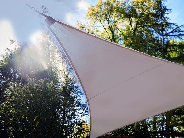 Perel Solarsegel mit Led-Randbeleuchtung - Dreieck - 3.6 X 3.6 X 3.6 M - Taupe