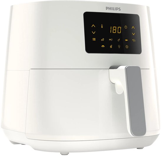 Philips 3000 Serie HD9270/00 Heißluftfritteuse, nur 6,2 l – 2000 W – Heißluftfritteuse, Silber/Weiß