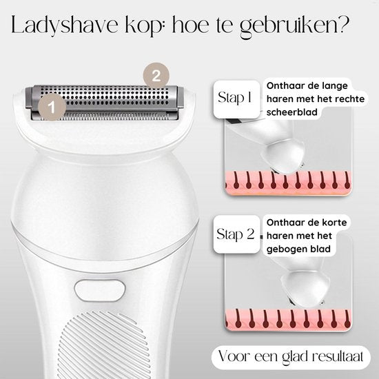 Sansbeauté® 7-in-1-Ladyshave für Frauen – Gesicht – Achseln – Beine – Epilierer – Trimmer für Frauen und Damen – Bikini-Trimmer für Damen – Intim-Trimmer für Frauen – Rasierapparat für Frauen