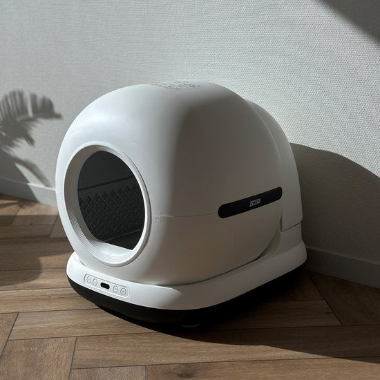 Automatisches Katzenklo – Selbstreinigendes Katzenklo – Inklusive App – Mit Katzenklo-Matte und 3 Rollen Auffangbeuteln – 82 l XXL – Zedar K1200
