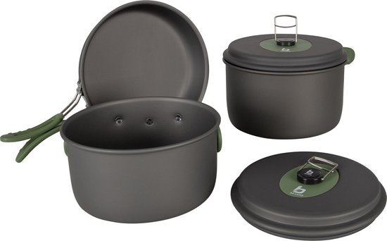 Bo-Camp – Kochgeschirrset – Explorer – 3-teilig – Harteloxiert – Aluminium