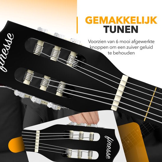 Finesse Akustikgitarre - Starter Set - Nylonsaiten - Klassische Gitarre - Gitarre Kinder & Erwachsene