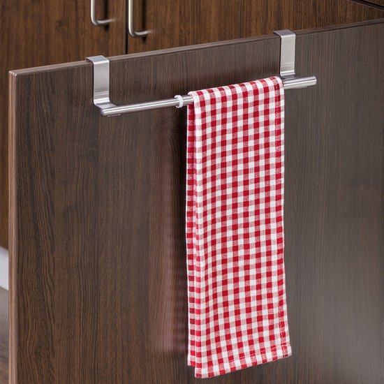 Wenko ausziehbarer Handtuchhalter, groß – Silber – Anbringen ohne Bohren | Ausziehbar