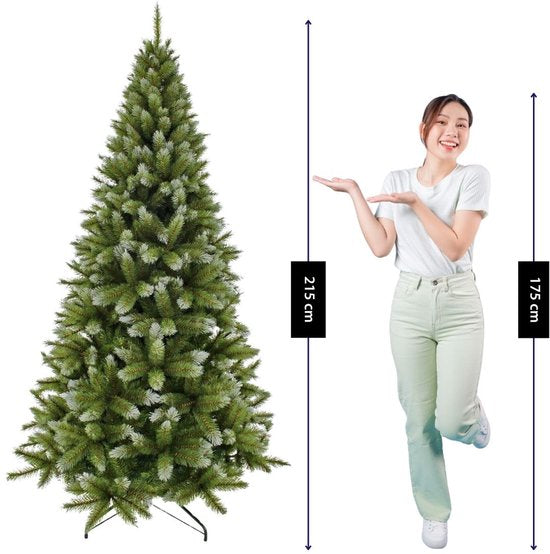 Triumph Tree Pittsburgh Kunstbaum Grün – Weihnachtsbaum mit üppiger Optik und 812 Zweigen – Weihnachtsdekoration für den Innenbereich – Rund mit Stecksystem – H 215 x Ø 117 cm