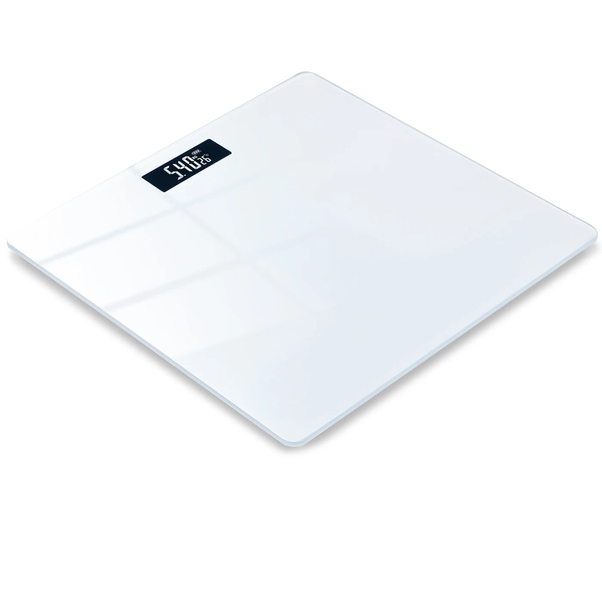Sparoma AD-26 Personenwaage – Digitale Badezimmerwaage – 180 kg – Genauigkeit: 0,05 kg – Weiß – 26 x 26 cm