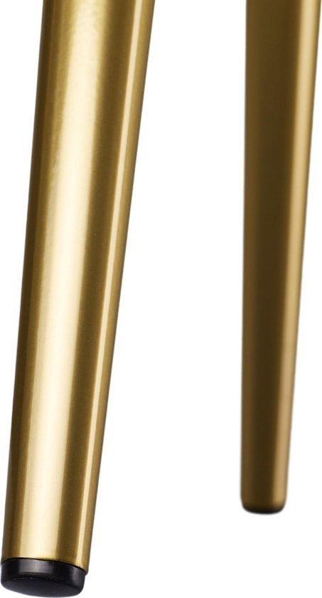 tectake - Stoel - eetkamerstoel - Marilyn fluweellook goud zwart/goud - 403654