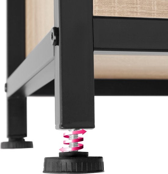 tectake - Wandschrank Doncaster 60x38x125cm - Industrie hellbraun