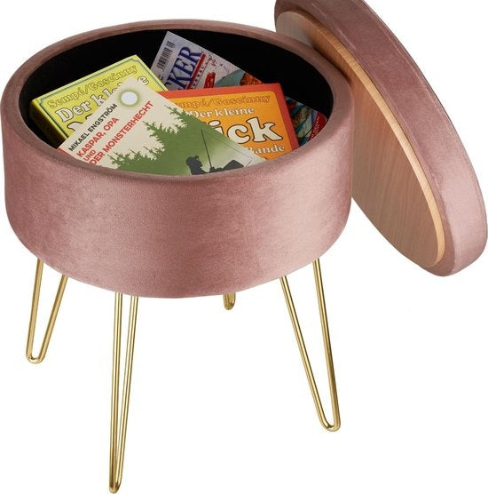 tectake - Sitzhocker Ava rosa - 403953