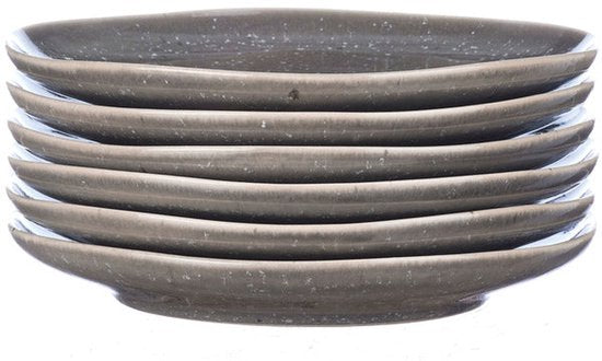 Teller STELLAR Ø18cm - 6 Stück - Betongrau