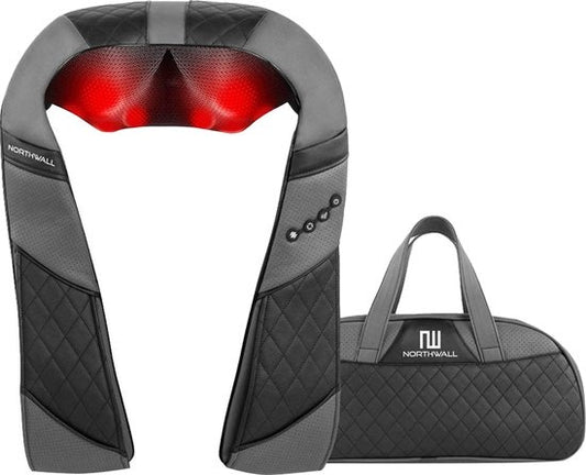 Northwall - Shiatsu Massagekissen - Nackenmassagegerät - Infrarot-Wärmefunktion - schwarz