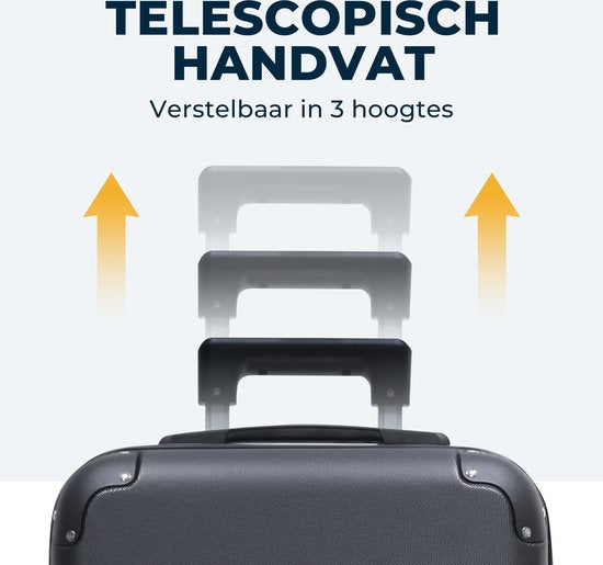 Pathsail - Handgepäck Koffer - 38 x 24 x 57 cm - ABS - Leichter Trolley - Inkl. TSA-Schloss & Spinner-Räder - Schwarz