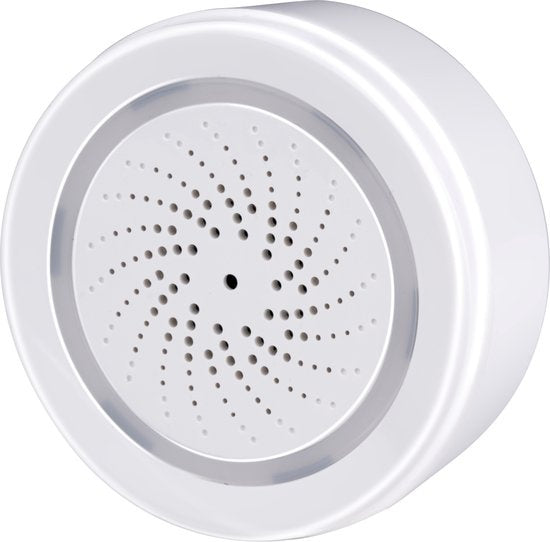 alpina Smart Home - Intelligente Sirene - 90dB - 8 verschiedene Töne - Alarm für Innenräume