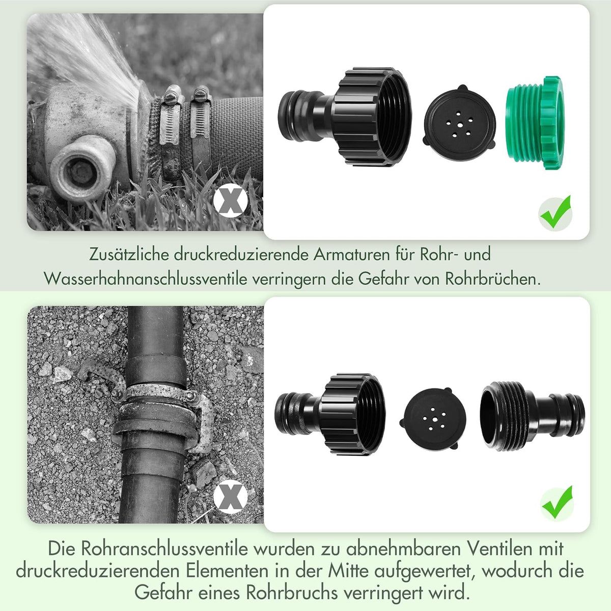 Yaheetech Tropfschlauch 50 m – 16 mm, mit Anschlussset für die Gartenbewässerung