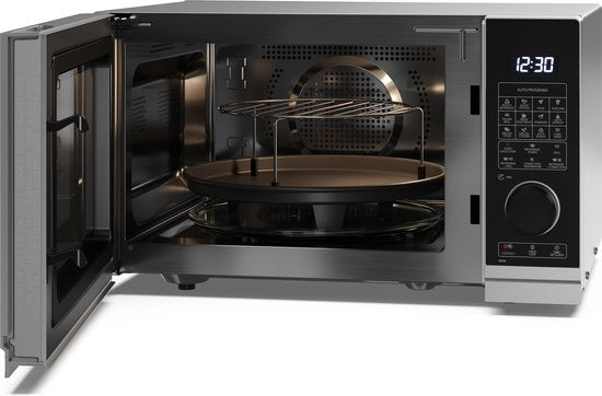 Sharp YC-PC254AE-S Kombi-Mikrowelle mit Grill und Heißluftofen – 900 W – 25 Liter – silber