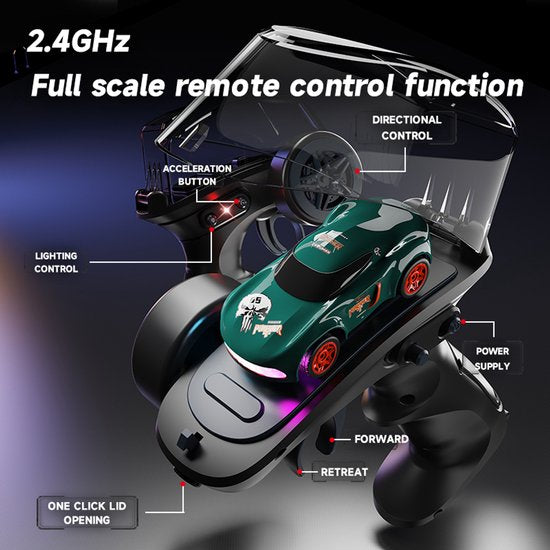 Fuegobird RC-Auto – RC-Fahrzeug – Drift-Auto für den Schreibtisch – Mini – Hochgeschwindigkeit – blau