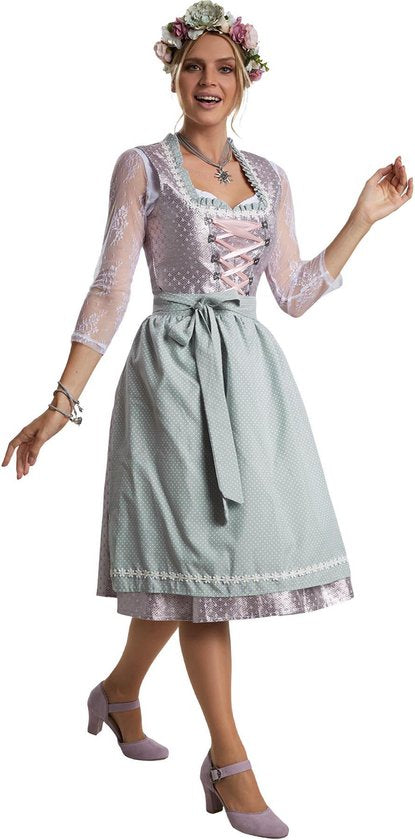 Dressforfun Midi-Dirndl Oberammergau Modell 2 XL - Faschingskostüm Kostüm Halloween Kostüm Fasching Kostüm Karneval Party Kostüm - 304628