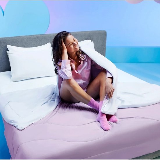 Cloudpillo Kühldecke – Kühldecke 200 x 200 cm – Soft Lilac – Beidseitig kühlend – Sommerbettdecke ohne Bezug – Immer kühl schlafen