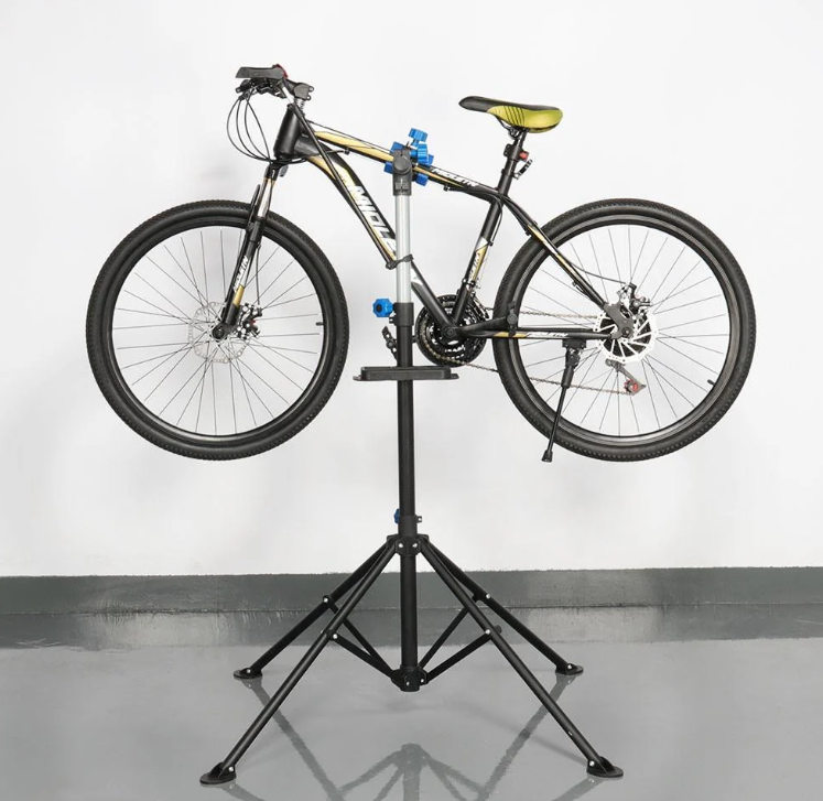 Yaheetech Fahrrad-Reparaturständer, zusammenklappbar – Schwarz – Verstellbar von 108 bis 190 cm