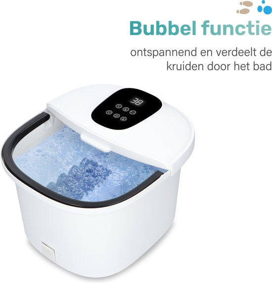Soft & Silky - Fußbad - 12L - Heizung bis zu 48°C - Elektrisch - Mit Massage - Sprudel - Infrarot - Fußbad