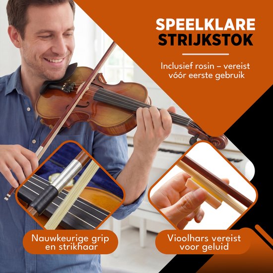 Finesse-Geigen-Starter-Set – mit Koffer und Zubehör – 4/4 – Geige – Musikinstrument – Paris