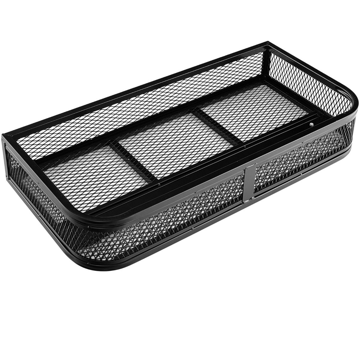 Coast Metall-Frontkorb für Mountainbikes – Gitterdesign – Großer Stauraum – Schwarz 92 x 44 x 16,5 cm