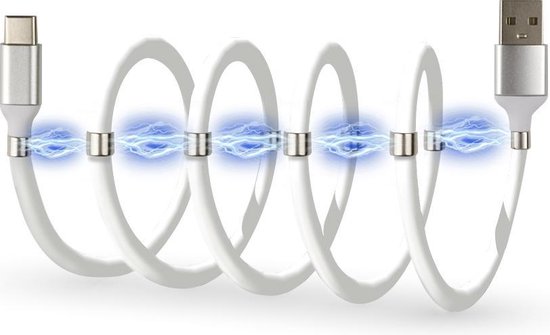 Grundig USB-C-Kabel - Magnetisch - 1 Meter - Weiß