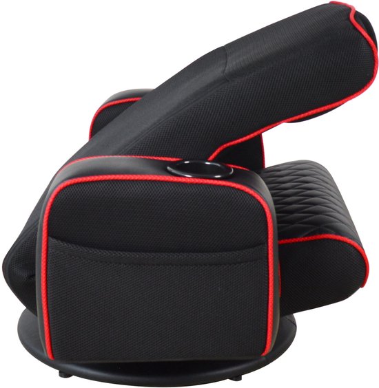 VDD Gaming – Gaming-Stuhl – Bodensessel – Gaming-Stuhl schwarz/rot – Verstellbarer Bodensessel