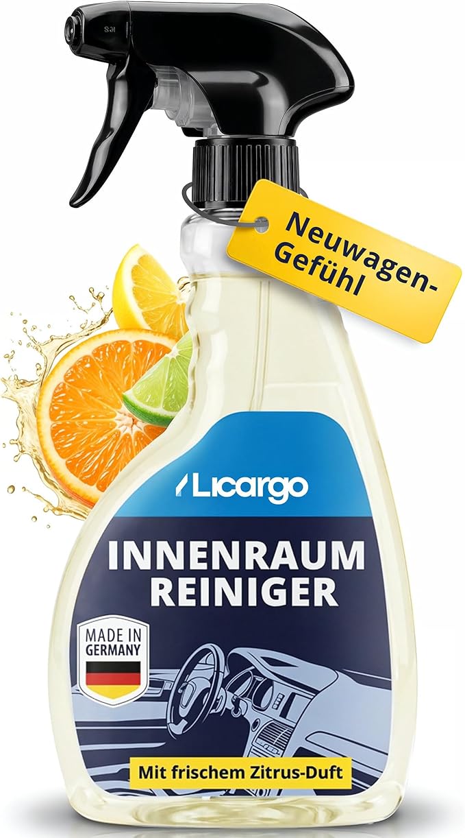 LICARGO Premium Cockpit-Innenraumreiniger 500 ml – pH-neutral – für Kunststoff, Polster und Leder – porentiefe Reinigung – Cockpitpflege