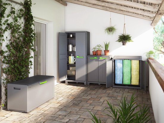 Keter Moby Hochschrank - 4 Fachböden - 80x44x182 cm - Anthrazit