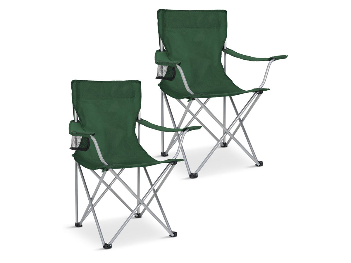 Trvlmore Campingstühle Basic 2er Set - Schwarz - Leichtgewicht 2,2 kg - Belastbarkeit 120 kg