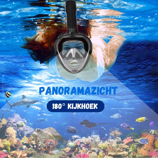Vertrex Tauchmaske mit Schnorchel S/M - Schnorchel - Tauchmaske Erwachsene und Kinder - Schnorchelmaske Kind - Schnorchelmasken