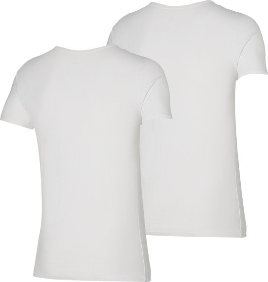 Apollo Herren-T-Shirt Bambus - Rundhalsausschnitt - 2er-Pack - Weiß - XL