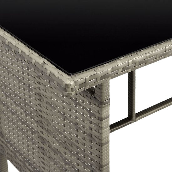 Sitzgarnitur aus Polyrotan - Manacor - Grau