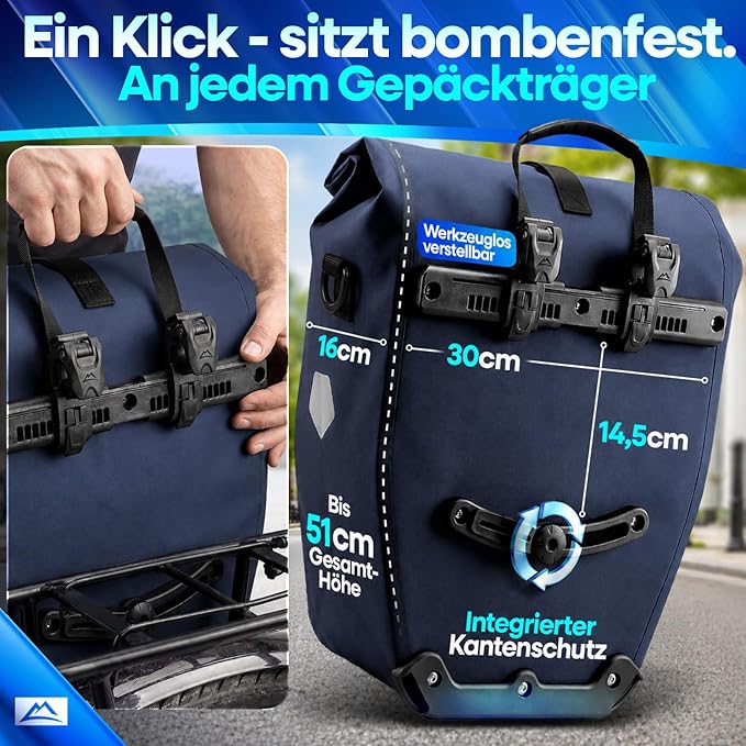 Nextcover Fahrradgepäckträger TPU (Blau)