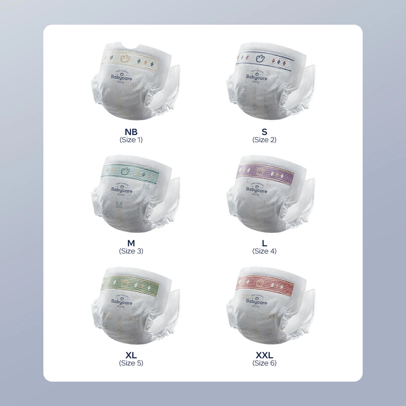 BC Babycare Royal Windeln Größe 2 (4–8 kg) – 58 Stück