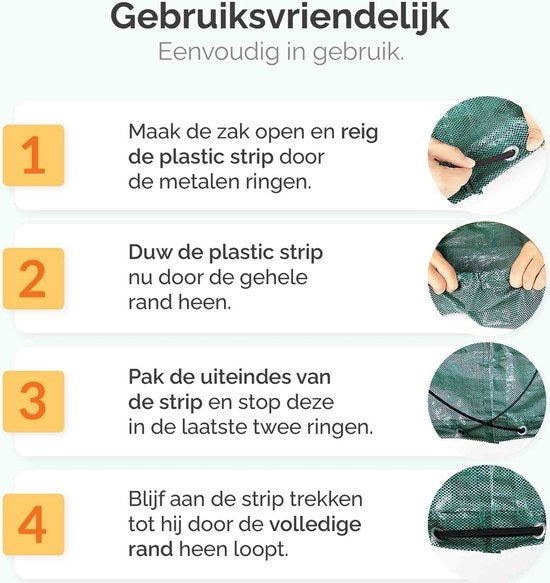 Goliving Gartenabfallsack - 2er Set Gartenabfallsäcke faltbar - Gartensack - Gartenabfallbehälter - 2x 280 Liter - Grün