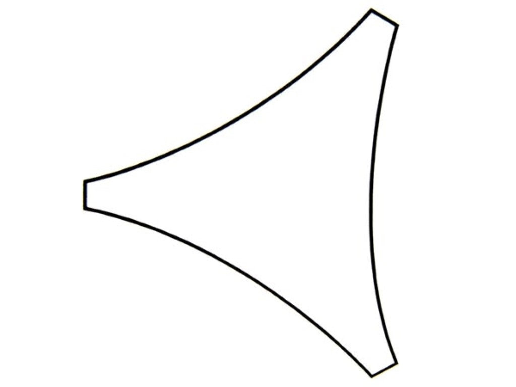 Wasserdurchlässiges Sonnensegel - Dreieck - 3,6 X 3,6 X 3,6 M - Farbe: Champagner