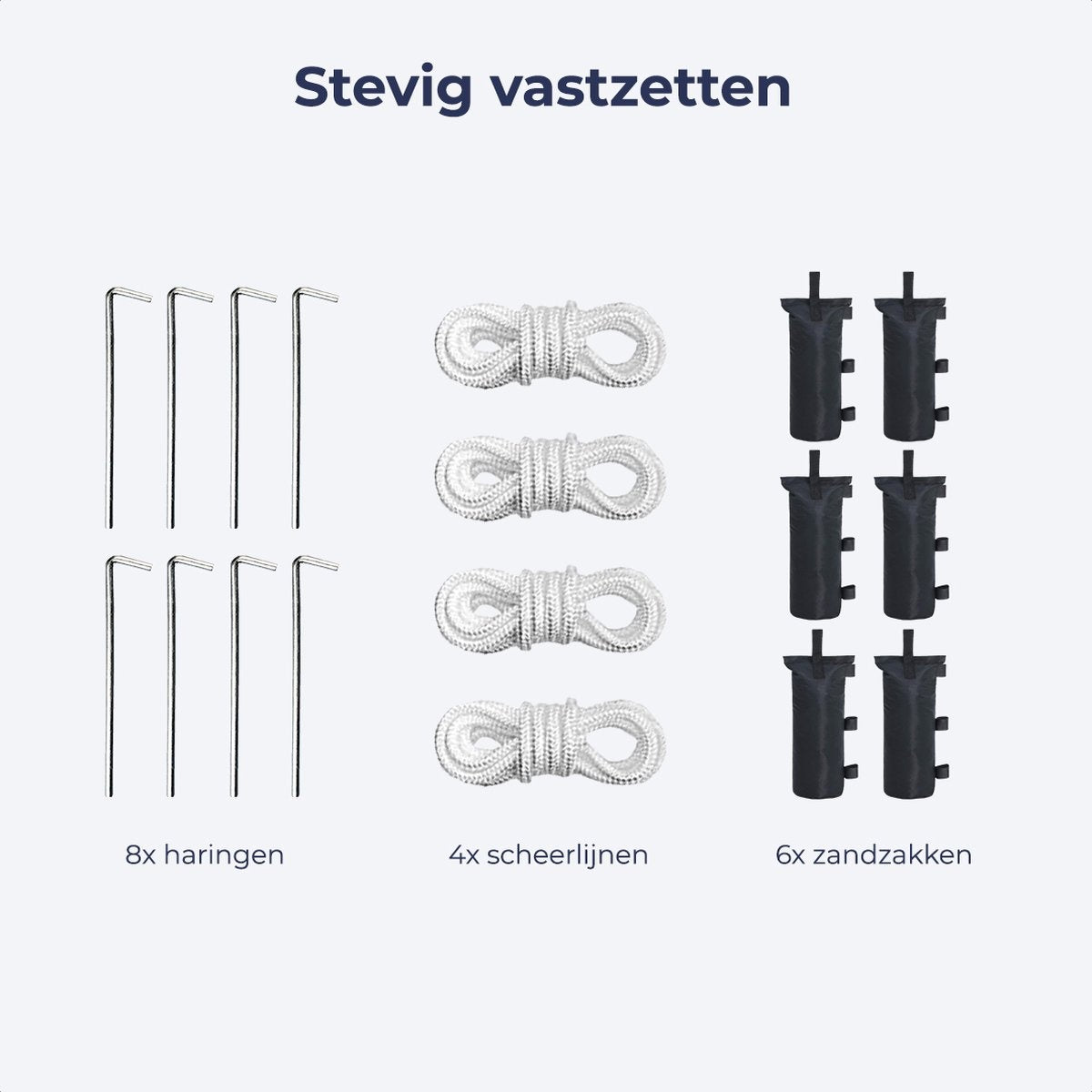 LifeGoods Partyzelt - 3x6 m - Seitenwände - Easy Up - Dunkelblau