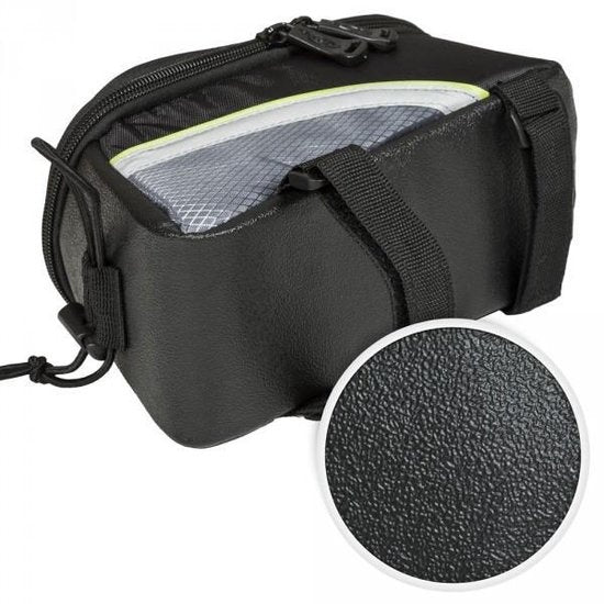 tectake - Rahmentasche Fahrradtasche für z.B. Smartphone etc. schwarz grünL 401610