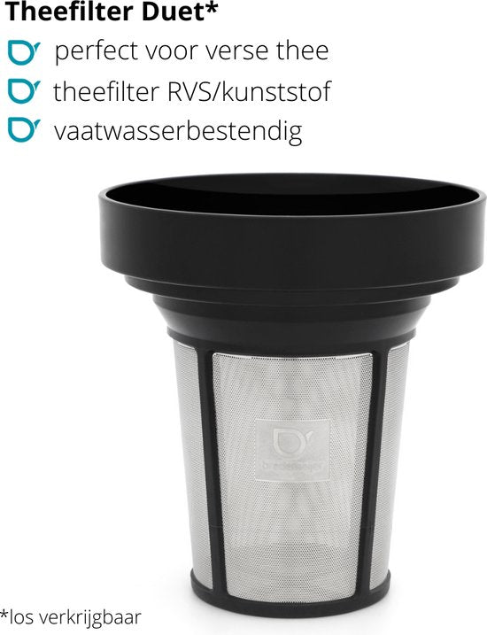 Bredemeijer - Teekanne Minuet Santhee 1.4L Matt schwarz - doppelwandig
