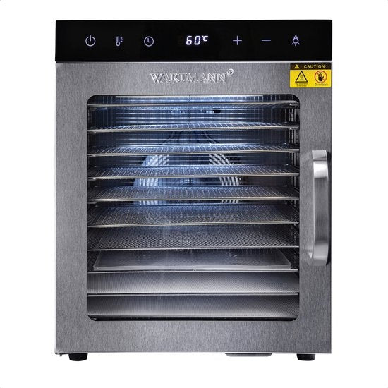 Wartmann 2110 DH Lebensmitteltrockner, Trockenschrank, Dehydrator, Edelstahl, 10-lagig.