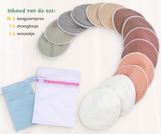 Frummel Stilleinlagen - Stilleinlagen waschbar - Wiederverwendbar - 14 Stück