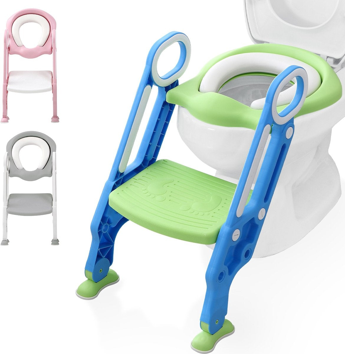 LifeGoods Toilettensitzverkleinerer - Töpfchen Kleinkind - 2 bis 7 Jahre - Grün/Blau