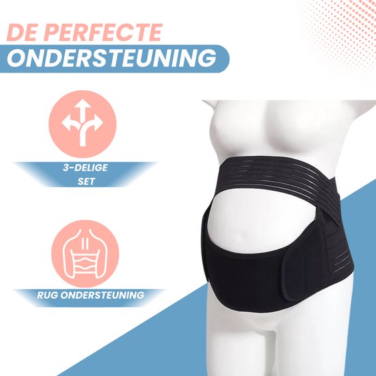 VAIVE Umstandsband - Bauchband Schwangerschaft - Schwangere - Beckenband - Postpartum - Verschlussfolie - Umstandsgeschenk