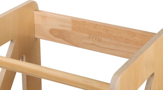 Sunny Liv Lern-Turm „Naturel“ – Montessori-inspiriertes Küchenhilfsmittel aus Holz – Verstellbarer Kinder-Küchenturm – Sicheres und pädagogisches Spielzeug