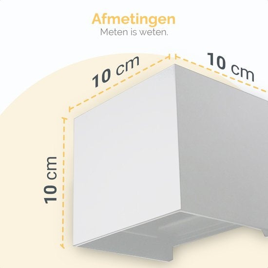 Goliving lamp â€šÃ„Ã¬ Wandlamp wit binnen en buiten â€šÃ„Ã¬ Kubuslamp industrieel â€šÃ„Ã¬ Waterdichte LED-verlichting - Energiezuinig en roestvrij - 10 x 10 x 10 cm