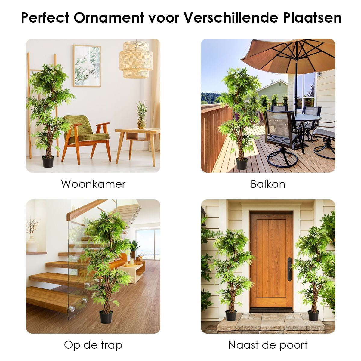 Coast Art Bonsai - PVC - 160 cm - Für den Innen- und Außenbereich