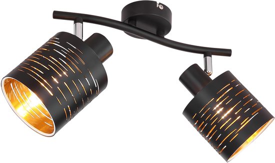 Globo – Strahler – TUNNO – schwarz – Metall – Aufbaustrahler – E14 – 15342-2