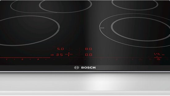 Bosch Serie 8 PKN675DP1D Kochfeld Schwarz, Edelstahl, Einbau, Keramik, 4 Kochzonen