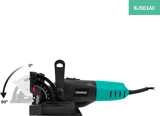 VONROC Klappenschneider 900W - Dübelfräser - Inkl. 50 Klingen (Größe 20) und Staubfangbeutel